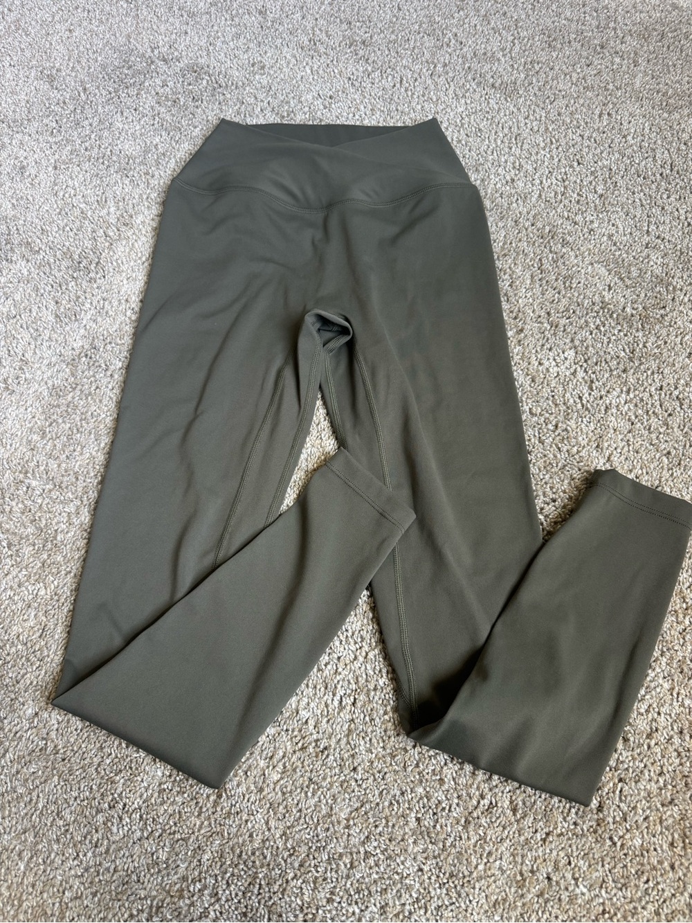 CSB Fade Leggings, Crossover Waist, Deep Olive Color, Small
